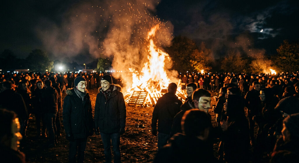 Geschiedenis van Halloween, bonfire night, Guy Fawkes